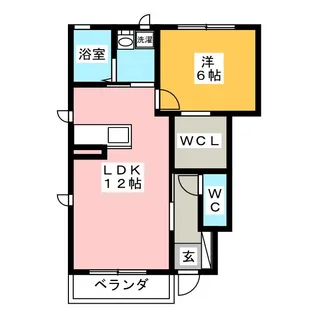 ヴェント・ヴィブレ【1階】の間取り