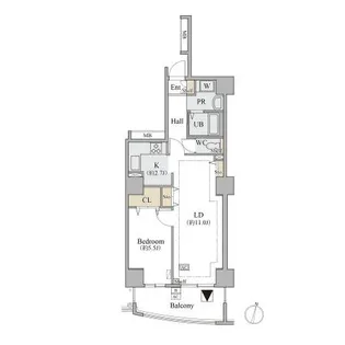コラム神泉【1階】の間取り