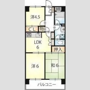 シーダーズハイツ【12階】の間取り