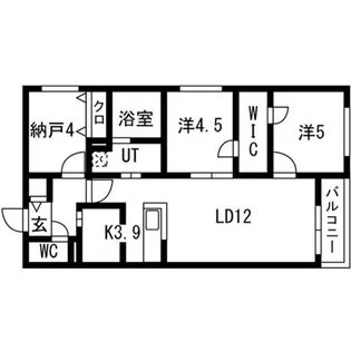 Lien発寒【1階】の間取り