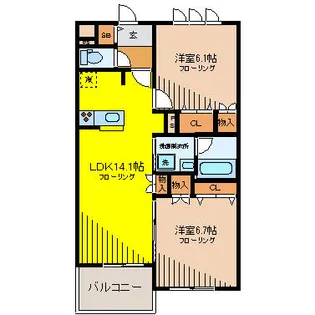 アルティプラーノII【2階】の間取り