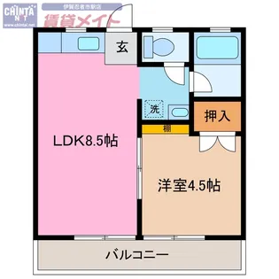 友伸アパート【2階】の間取り