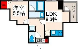 東京都荒川区西日暮里5【マンション】の間取り