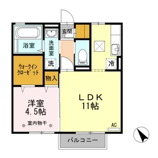 長野県長野市大字川合新田【アパート】の間取り