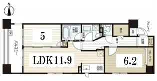 京都府京都市中京区高田町【マンション】の間取り
