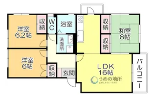 ディアコートA【2階】の間取り