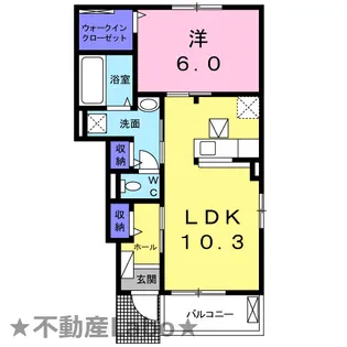 徳島県板野郡北島町北村字水神原【アパート】の間取り