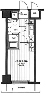 グランド・ガーラ高輪【7階】の間取り