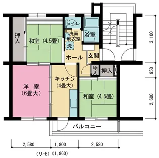 UR徳力【4階】の間取り