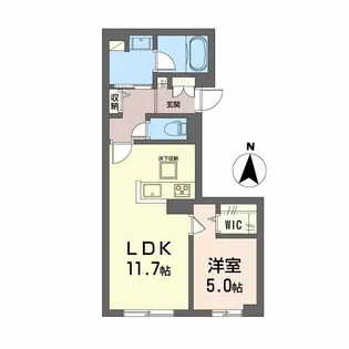 ヴィアソーレ【1階】の間取り