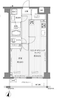 メゾンカルム西新宿【2階】の間取り