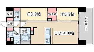ソルレヴェンテ新梅田【7階】の間取り