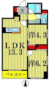 錦糸町アムフラット2【6階】の間取り