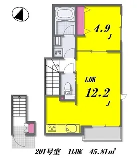 シャン ボヌール【2階】の間取り