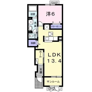 ソール オリエンス 白尾【1階】の間取り