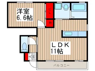 ショコラ-デI【1階】の間取り
