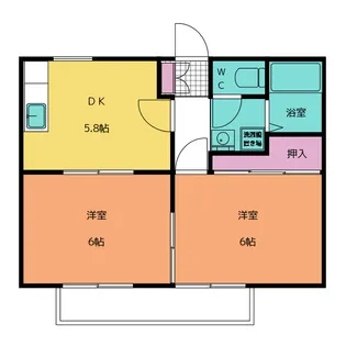 ホーユーコンホートII【2階】の間取り