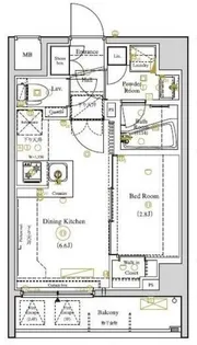 AXAS武蔵小山アジールコート【1階】の間取り