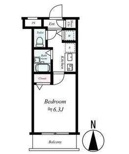 スカイコート都立家政EAST【3階】の間取り