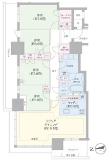 幕張ベイパーク ミッドスクエアタワー【22階】の間取り