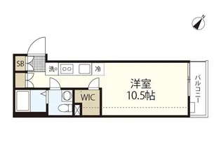 COLLINA中山新町【2階】の間取り