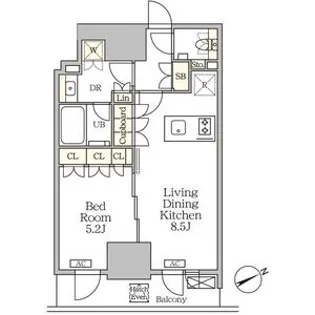 ザ・パークハビオ大森山王【8階】の間取り