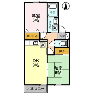 ファミール北山本【2階】の間取り