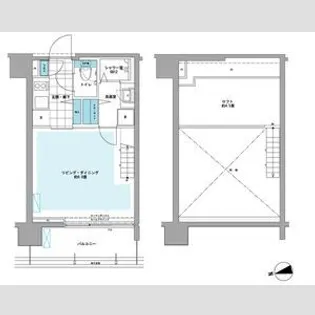 プライムアーバン芝浦LOFT【3階】の間取り