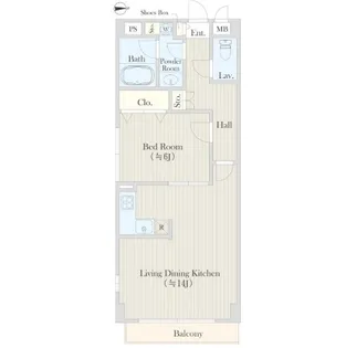 ガーデンクレスト【1階】の間取り