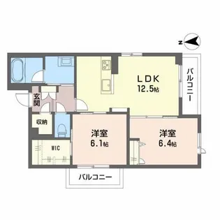 ポ・ワレア【2階】の間取り