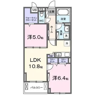Casa Moderno【2階】の間取り