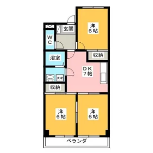 ハイツ須賀【1階】の間取り