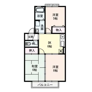 シャルマン横小路【2階】の間取り