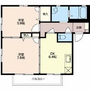 アン ソレーユ【2階】の間取り