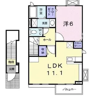 サニーソレイユ【2階】の間取り
