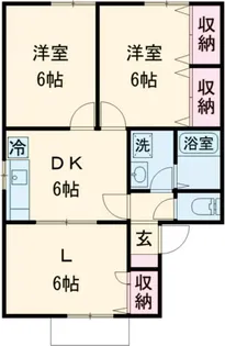 パーシモンコート【2階】の間取り