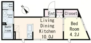 ガーデンコート 中野【1階】の間取り