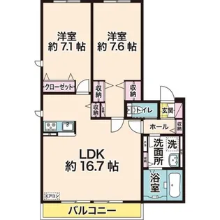 SACRA-TERRACE サクラテラス【3階】の間取り