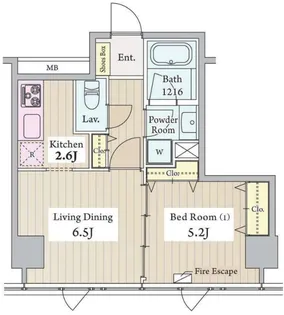 レフューム駒込【5階】の間取り
