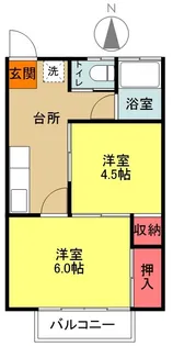 長町ハイツ【1階】の間取り