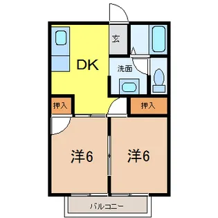セジュール菊地A【1階】の間取り