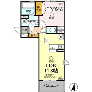 Lavie belle(ラヴィ ベール) A棟【1階】の間取り