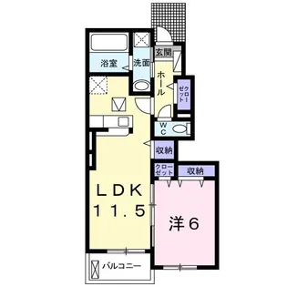 ひなたIIB【1階】の間取り