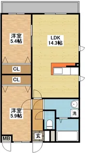 アクアルーチェ【3階】の間取り