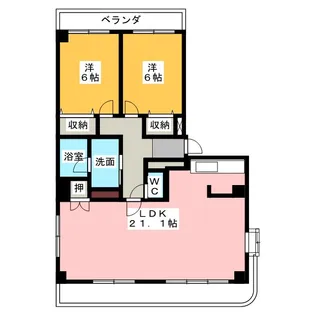 ハウゼル一社【3階】の間取り