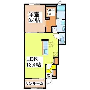 イースト ワン ハルズ【1階】の間取り