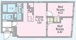 エルファーロ神楽坂III【1階】の間取り