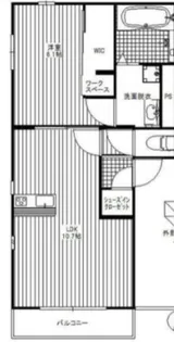ドミールかわさき【3階】の間取り