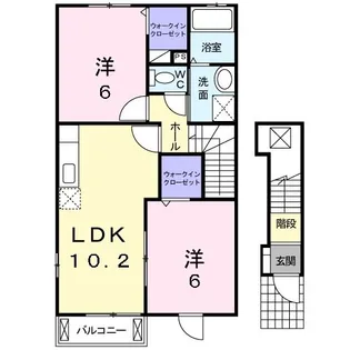 ファミーユ森合【2階】の間取り