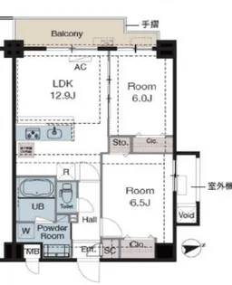 ラグゼナ東陽町【7階】の間取り